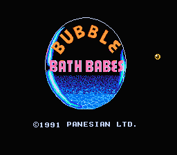Bubble Bath Babes (NES) screenshot: Title screen