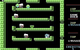 Screenshot of Bubble Bobble (Amiga, 1986) - MobyGames