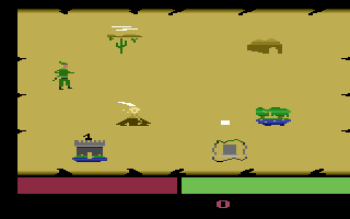 Crossbow (Atari 2600) screenshot: The map - select a color to go to the next level