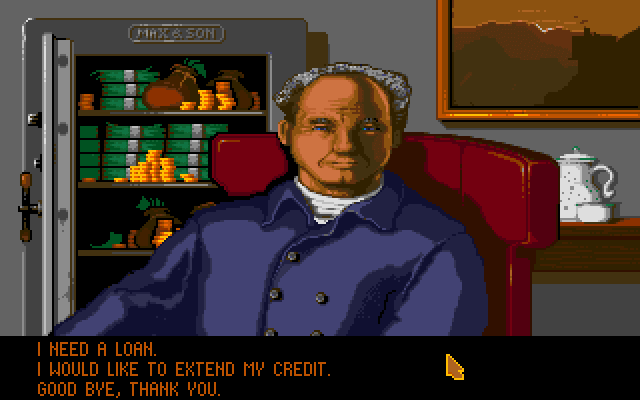 1869 (Amiga) screenshot: Bank business