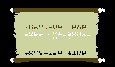 Crossbow (Commodore 64) screenshot: Pre-game