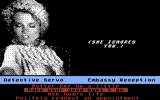 Intrigue! (Commodore 64) screenshot: I'm being ignored as usual...