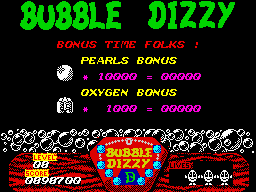 Bubble Dizzy (ZX Spectrum) screenshot: Level complete