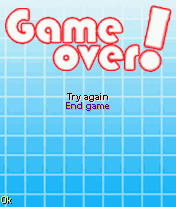 Clear Out (J2ME) screenshot: General game over screen
