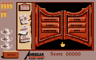Mad Dog McCree (DOS) screenshot: Main Menu