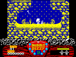 Bubble Dizzy (ZX Spectrum) screenshot: Beginning on the ocean floor