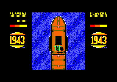 1943: The Battle of Midway (Amstrad CPC) screenshot: Take off