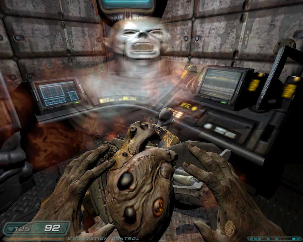 Doom³: Resurrection of Evil (Windows) screenshot: The artifact can be charged with human souls.