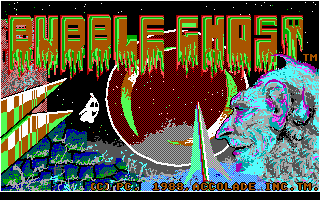 Bubble Ghost (DOS) screenshot: Main title screen