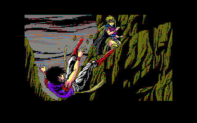 Illumina! (PC-98) screenshot: Dramatic cut scene