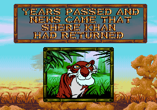 Disney's The Jungle Book (Genesis) screenshot: The tiger Shere Khan