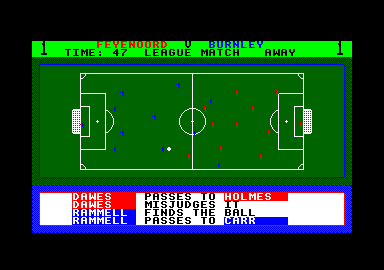 1st Division Manager (Amstrad CPC) screenshot: A draw
