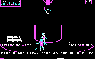 One-on-One (PC Booter) screenshot: Title Sequence (CGA)