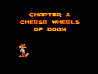 Bubsy in: Claws Encounters of the Furred Kind (Genesis) screenshot: Chapter 1