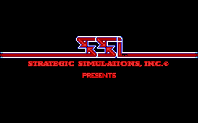 Buck Rogers: Countdown to Doomsday (DOS) screenshot: Strategic Simulations, Inc. presents... (notice how the company logo is much smoother than other SSI games...futuristic approach it seems)