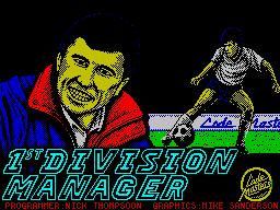 1st Division Manager (ZX Spectrum) screenshot: Title Screen