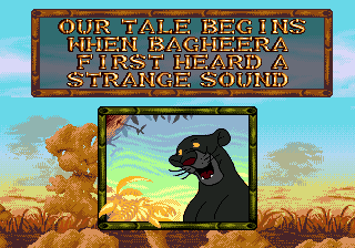 Disney's The Jungle Book (Genesis) screenshot: Bagheera, the black panther
