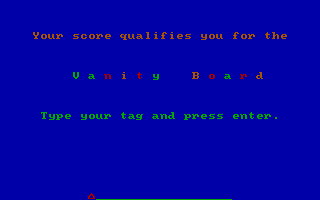 3-Demon (DOS) screenshot: Scoring a highscore
