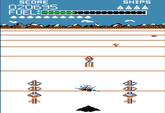 Buck Rogers: Planet of Zoom (Apple II) screenshot: Watch out for enemies!