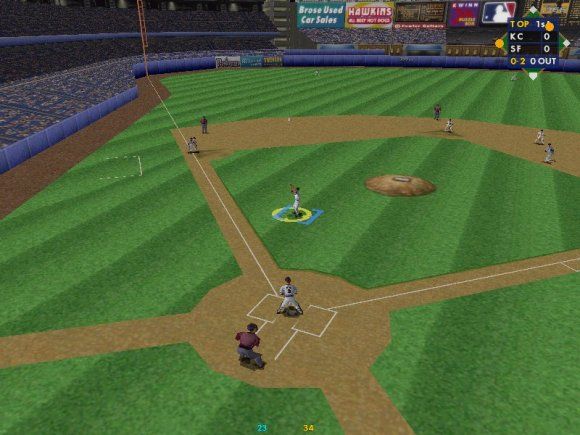 Sammy Sosa High Heat Baseball 2001 (Windows) screenshot: Run! Run!
