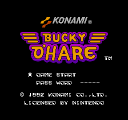 Bucky O'Hare (NES) screenshot: Title Screen