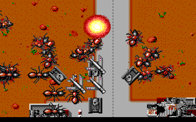 It Came from the Desert (DOS) screenshot: This is WAR people!