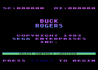 Buck Rogers: Planet of Zoom (Atari 8-bit) screenshot: Title Screen
