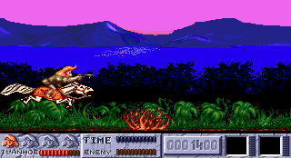 Ivanhoe (Amiga) screenshot: Level 3 - jumping over some obstacle