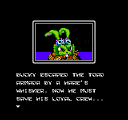 Bucky O'Hare (NES) screenshot: The game's main objective