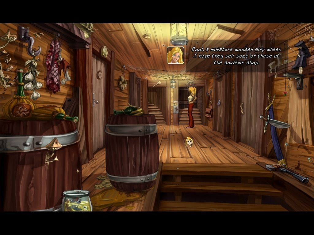 So Blonde (Windows) screenshot: Inside the galleon