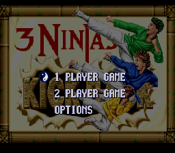3 Ninjas Kick Back (SNES) screenshot: Title Screen