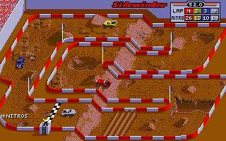 Ivan 'Ironman' Stewart's Super Off Road (Atari ST) screenshot: First track
