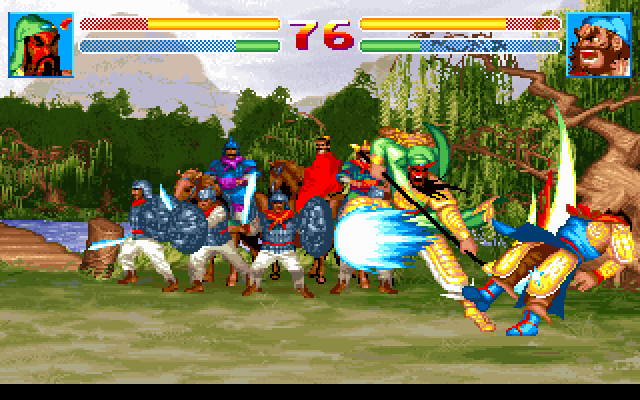 Sango Fighter 2 (DOS) screenshot: Sango Fighter 2 Fighting Screen #1