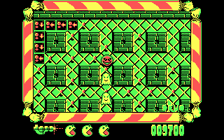 Mad Mix Game (DOS) screenshot: Eat the ghosts