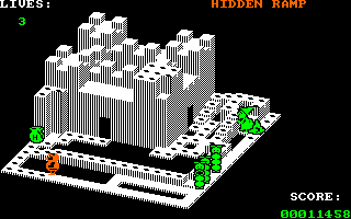 Crystal Castles (Amstrad CPC) screenshot: The castles become increasingly more complex