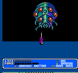 Crystalis (NES) screenshot: A terrible looking boss monster