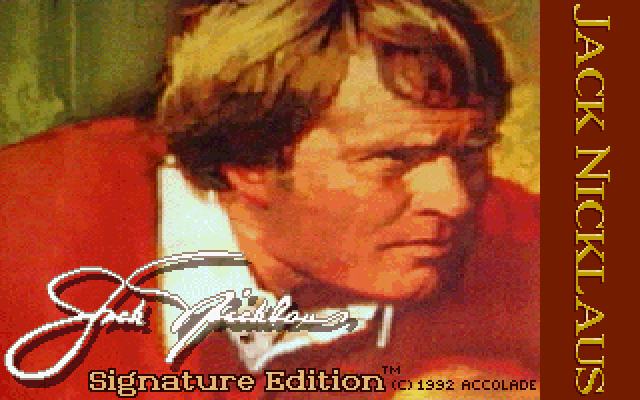 Jack Nicklaus Golf & Course Design: Signature Edition (DOS) screenshot: title screen - MCGA/VGA
