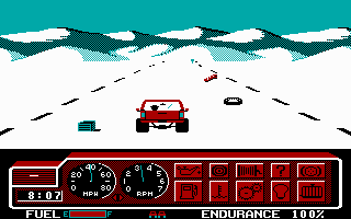 4x4 Off-Road Racing (DOS) screenshot: The road