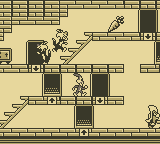 The Bugs Bunny Crazy Castle (Game Boy) screenshot: Multiple Sylvesters