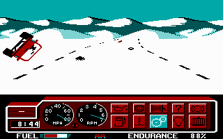 4x4 Off-Road Racing (DOS) screenshot: A little caution is due...