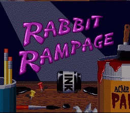 Bugs Bunny Rabbit Rampage (SNES) screenshot: Title Screen