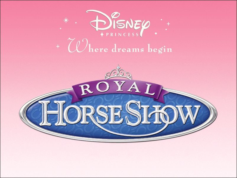Disney Princess: Royal Horse Show (Windows) screenshot: After a short animation the game's title screen is displayed