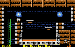 Crystal Kingdom Dizzy (Atari ST) screenshot: Some platforms to jump across...