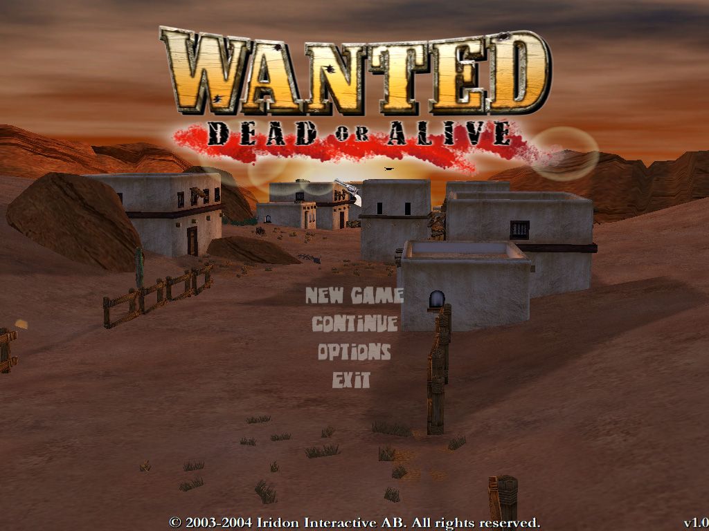 Wanted Dead or Alive (Windows) screenshot: Title Screen