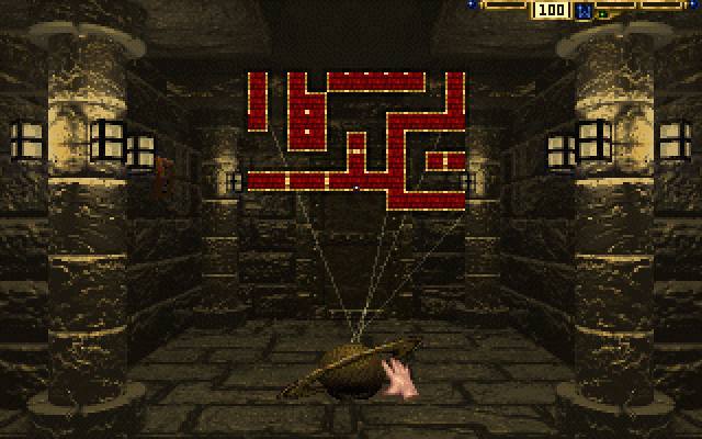 Stonekeep (DOS) screenshot: Use Afri's Orb to find hidden passageways