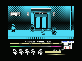 Jack the Nipper (MSX) screenshot: Let's go to the museum