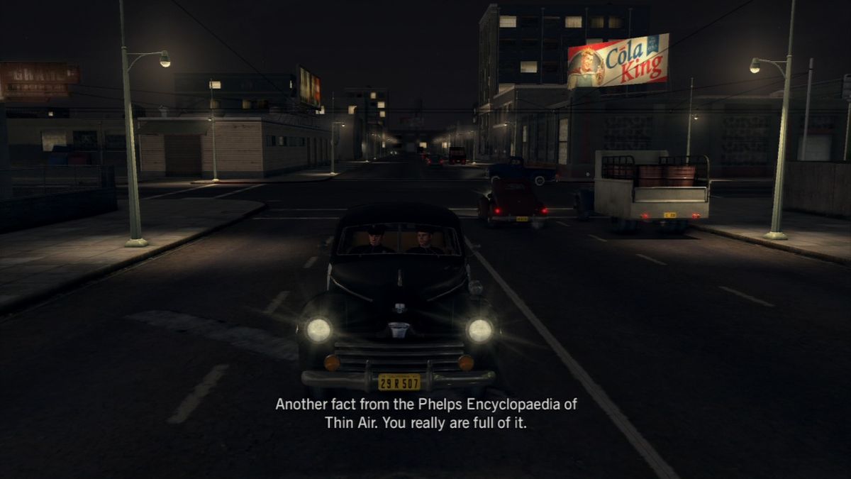 L.A. Noire (PlayStation 3) screenshot: It's easy to rotate the camera when your partner is driving the car