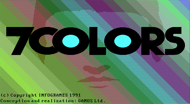 7 Colors (DOS) screenshot: Title screen.