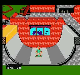 720º (NES) screenshot: In Game (Ramp Competition)