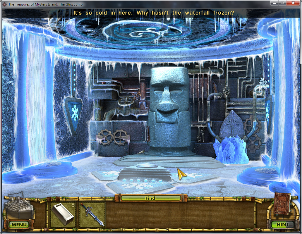 The Treasures of Mystery Island: The Ghost Ship (Windows) screenshot: Into the ice room